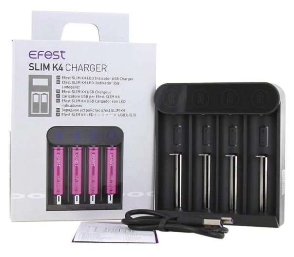 Cargador Efest SLIM K4 - Tienda Vapor