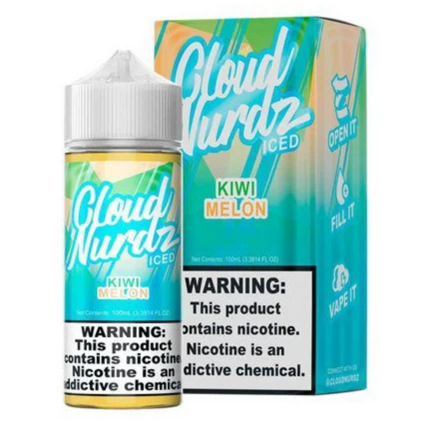 Liquido Cloud Nurdz Iced Melon Kiwi 100ml - Tienda Vapor