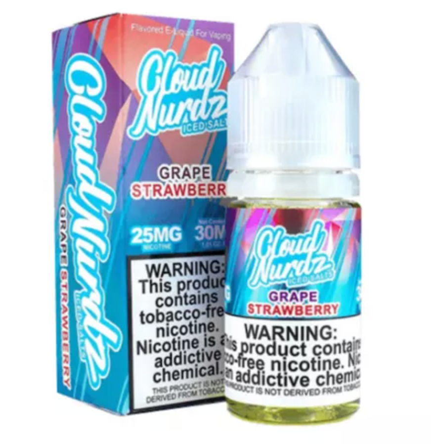 Liquido Cloud Nurdz Salt Nic Iced Strawberry Grape 30ml - Tienda Vapor