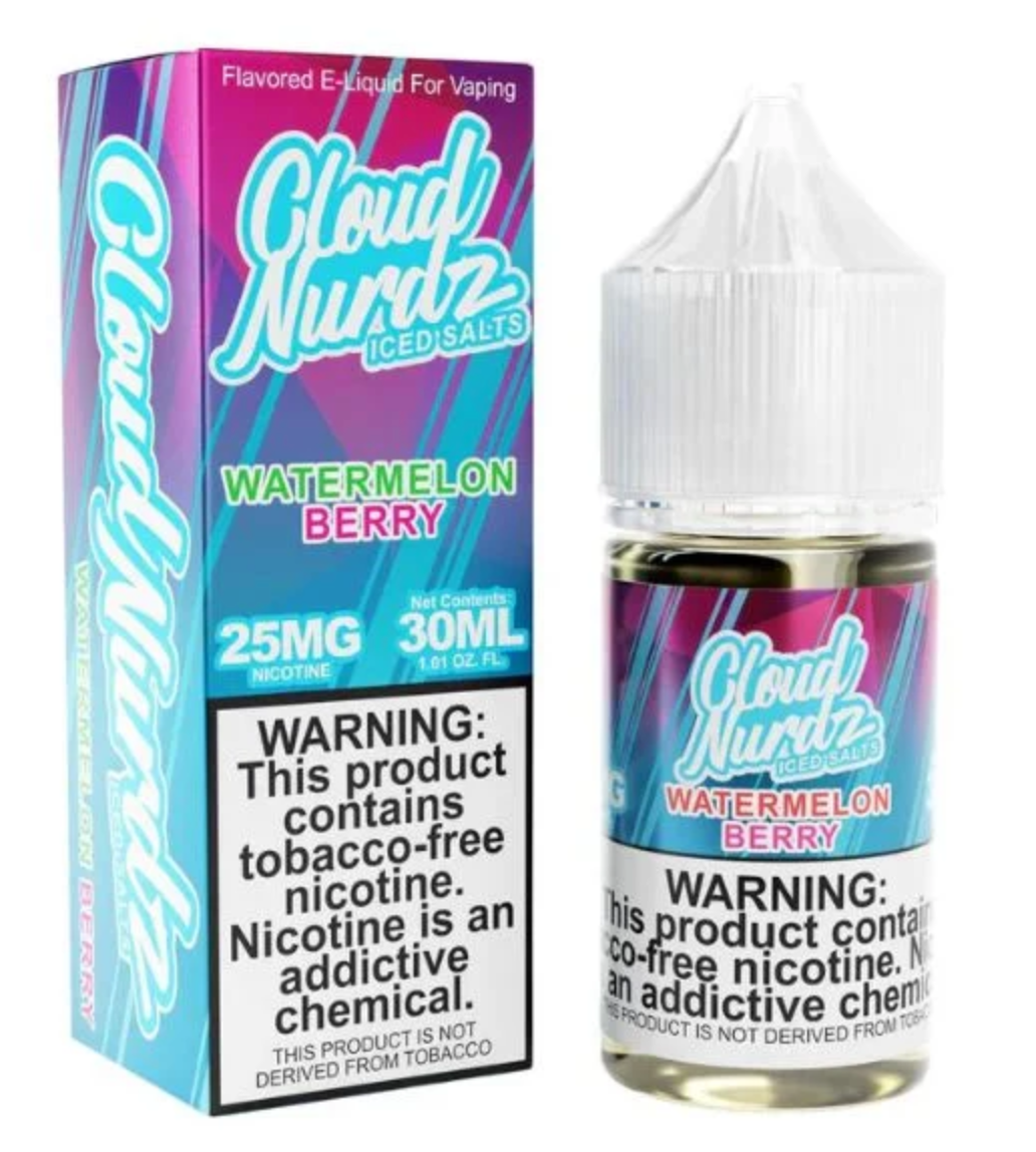Liquido Cloud Nurdz Salt Nic Iced Watermelon Berry 30ml - Tienda Vapor