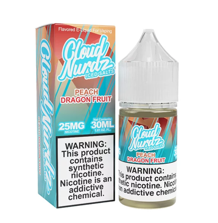 Liquido Cloud Nurdz Salt Nic Iced Peach Dragon Fruit 30ml - Tienda Vapor