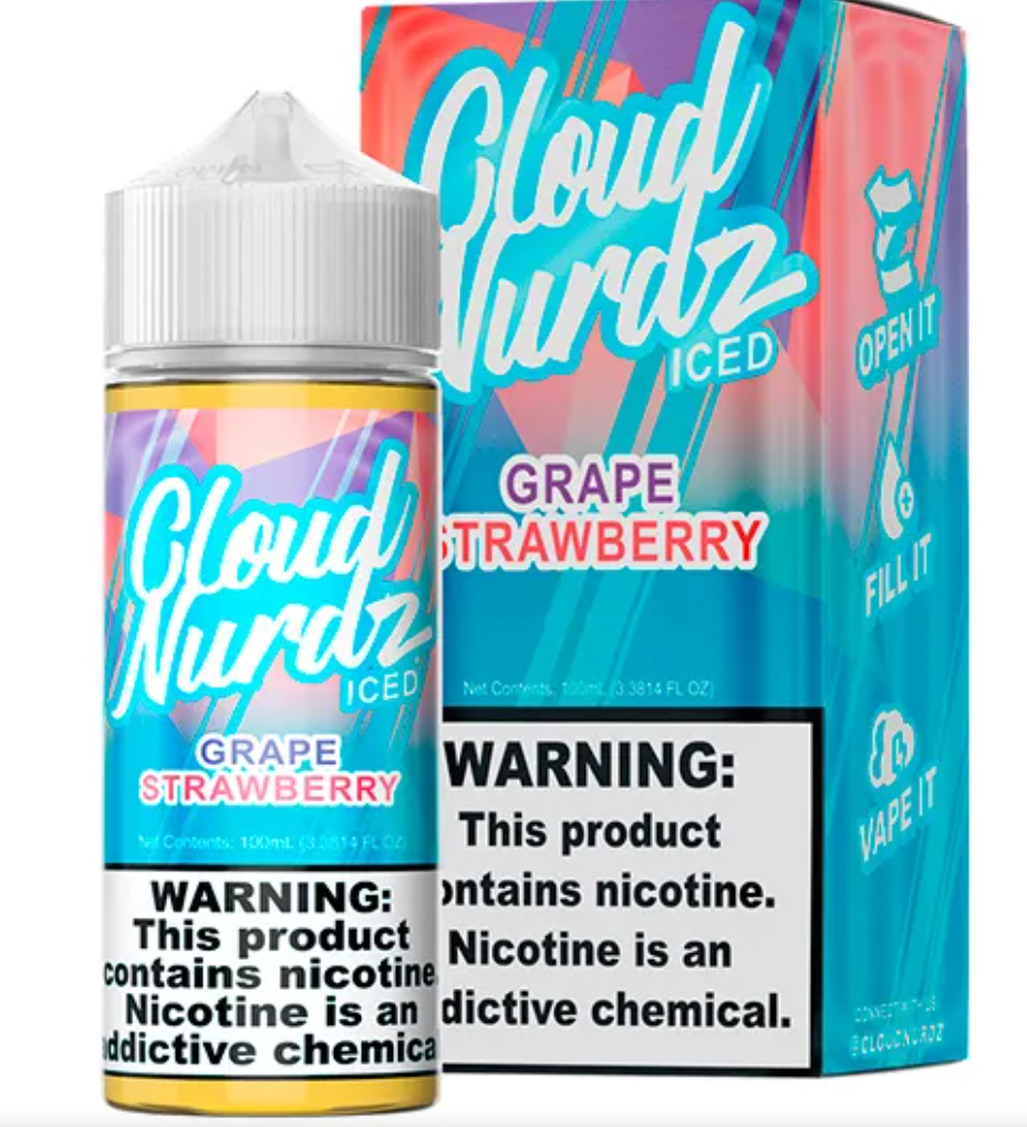 Liquido Cloud Nurdz Iced Strawberry Grape 100ml - Tienda Vapor