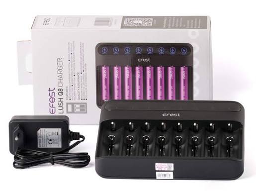 Cargador Efest LUSH Q8 - Tienda Vapor