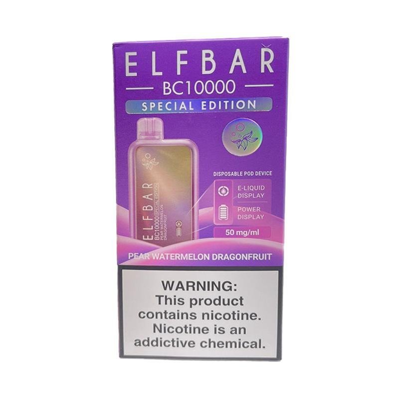 Pod descartable ElfBar Pear Watermelon DragonFruit BC10000 Puffs - Tienda Vapor