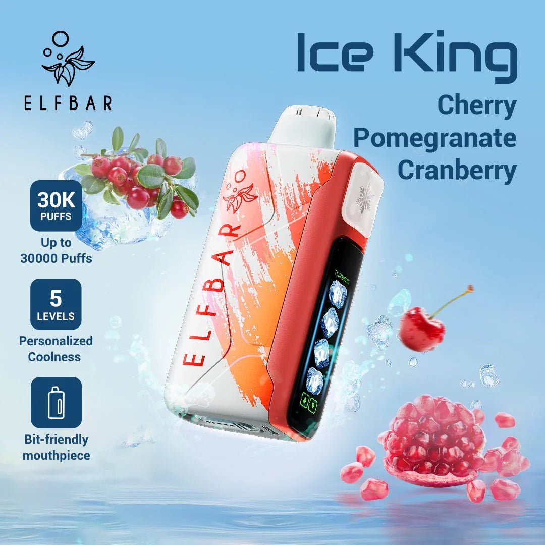 Pod descartable ElfBar Ice King 40000 Puffs Cherry Pomegranate Cranberry - Tienda Vapor