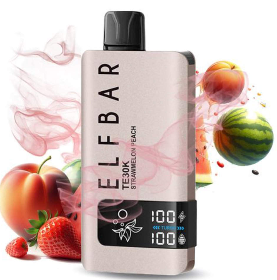 Pod descartable ElfBar TE30000 puffs Strawmelon Peach - Tienda Vapor
