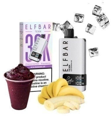 Pod descartable ElfBar TE30000 puffs Acai Banana Ice