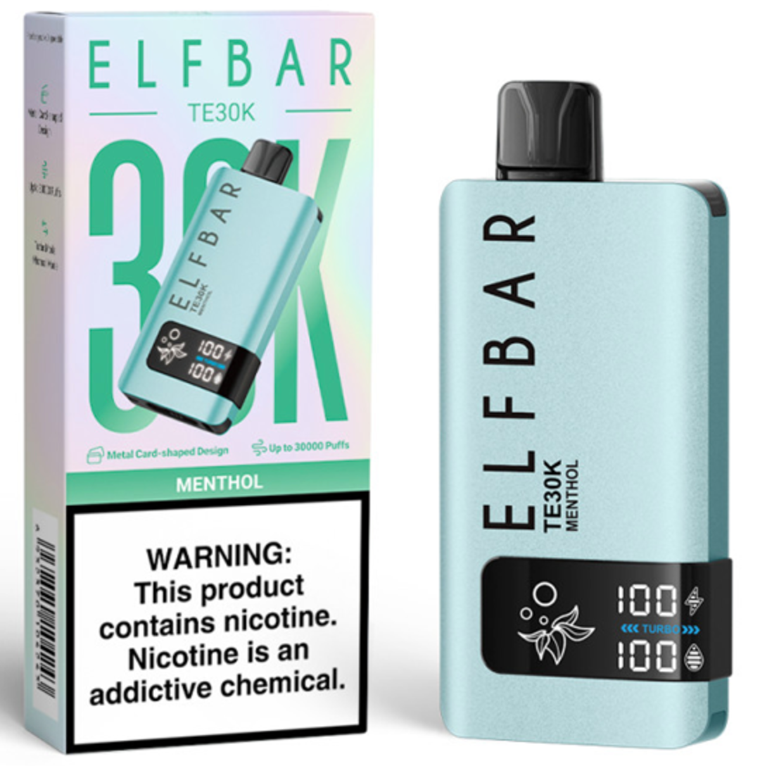 Pod descartable ElfBar TE30000 puffs Menthol - Tienda Vapor