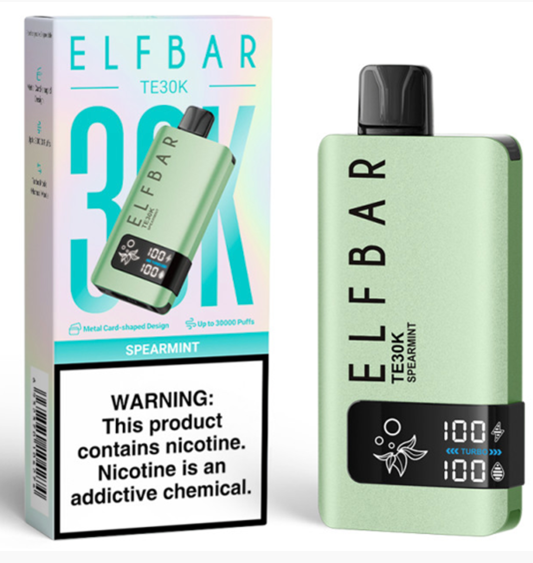 Pod descartable ElfBar TE30000 puffs Spearmint - Tienda Vapor