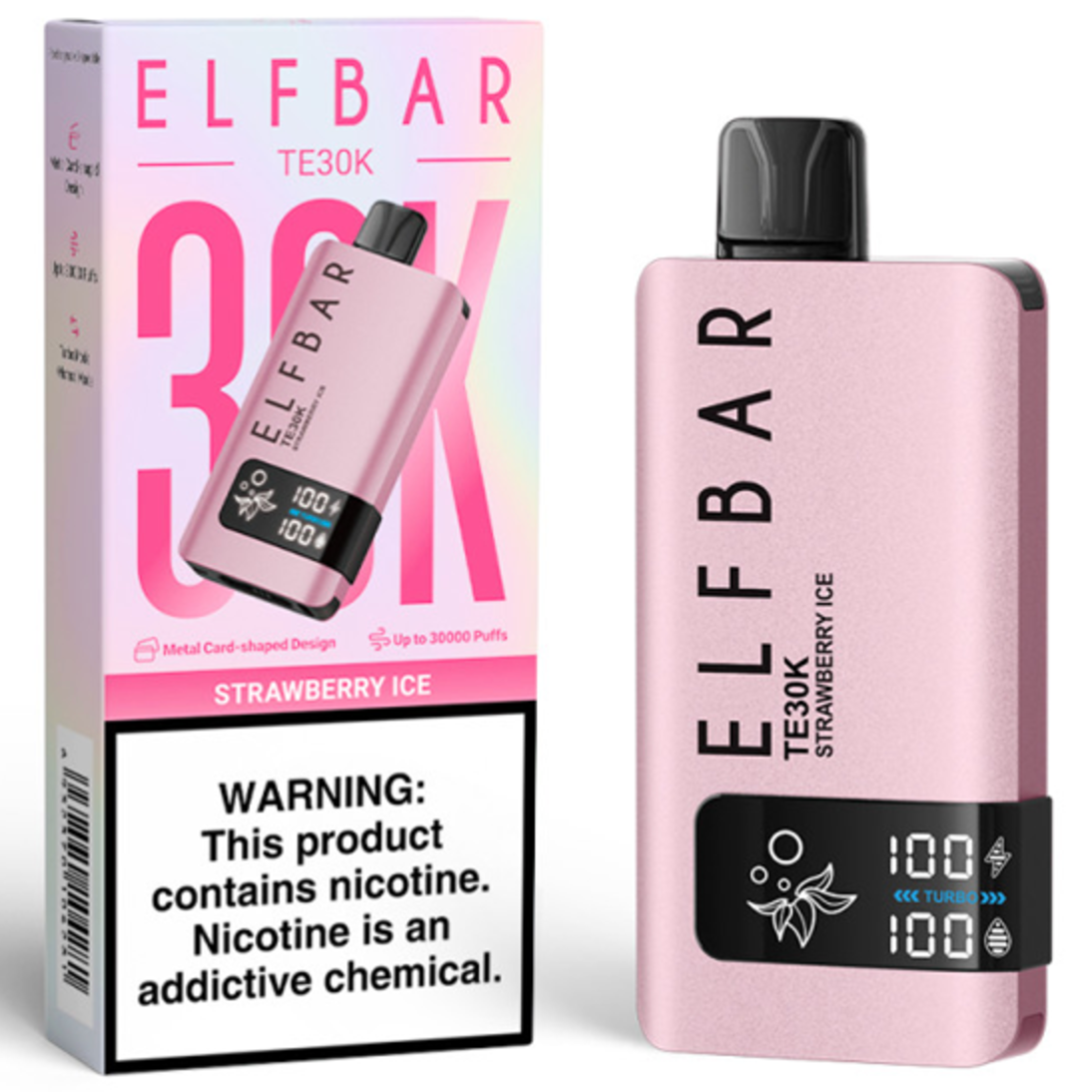 Pod descartable ElfBar TE30000 puffs Strawberry Ice - Tienda Vapor