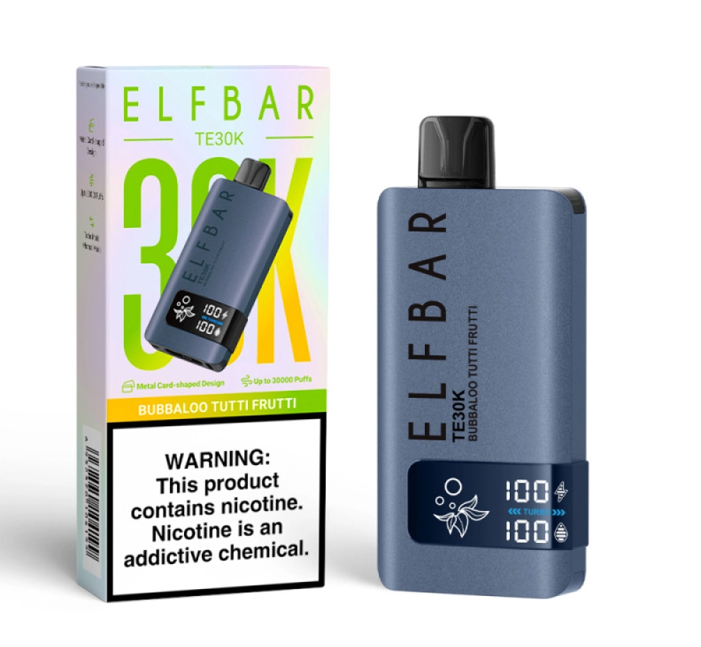 Pod descartable ElfBar TE30000 puffs Bubbaloo TuttiFrutti - Tienda Vapor