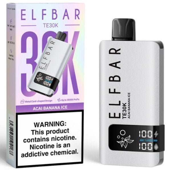 Pod descartable ElfBar TE30000 puffs Acai Banana Ice - Tienda Vapor