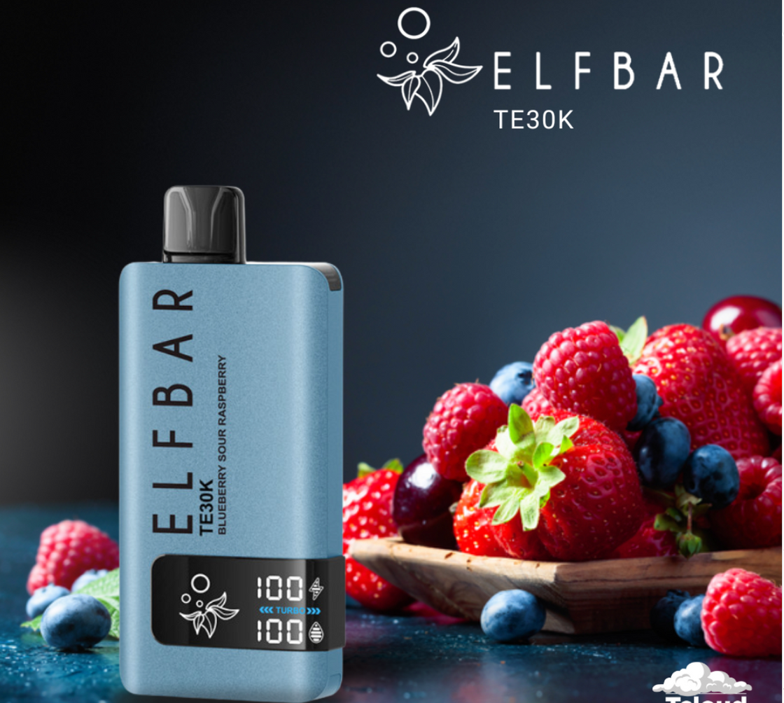 Pod descartable ElfBar TE30000 puffs Blueberry Sour Raspberry - Tienda Vapor