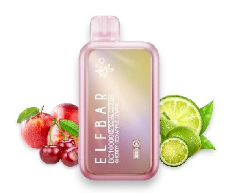 Pod descartable ElfBar Cherry Red Apple Lemon BC10000 Puffs - Tienda Vapor