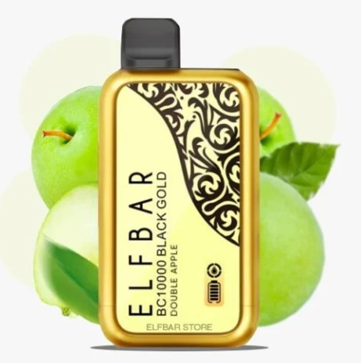 Pod descartable ElfBar BC10000 Black Gold Double Apple - Tienda Vapor