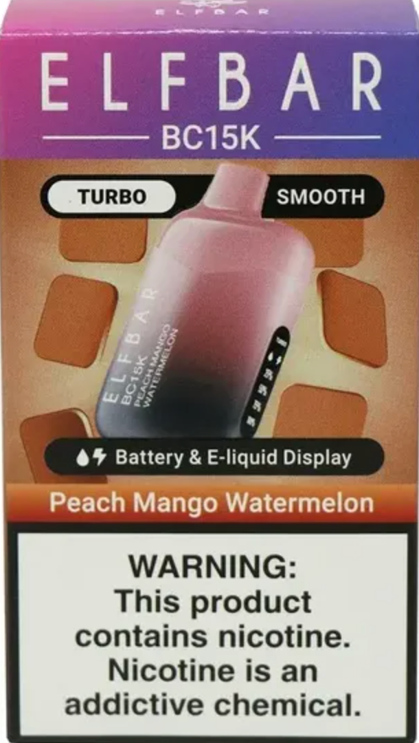 Pod descartalbe Elfbar BC15000 Peach Mango Watermelon