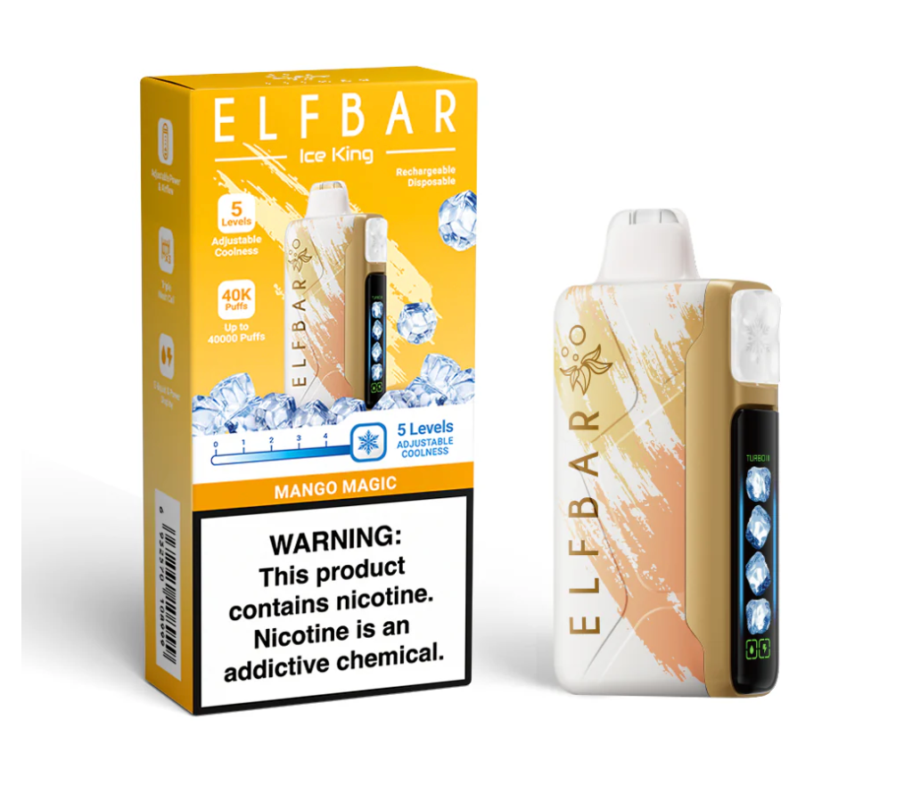 Pod descartable ElfBar Ice King 40000 Puffs Mango Magic - Tienda Vapor