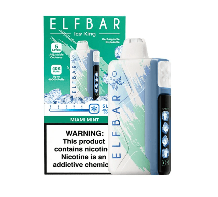 Pod descartable ElfBar Ice King 40000 Puffs Miami Mint - Tienda Vapor