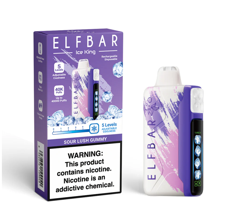 Pod descartable ElfBar Ice King 40000 Puffs Sour Lush Gummy - Tienda Vapor