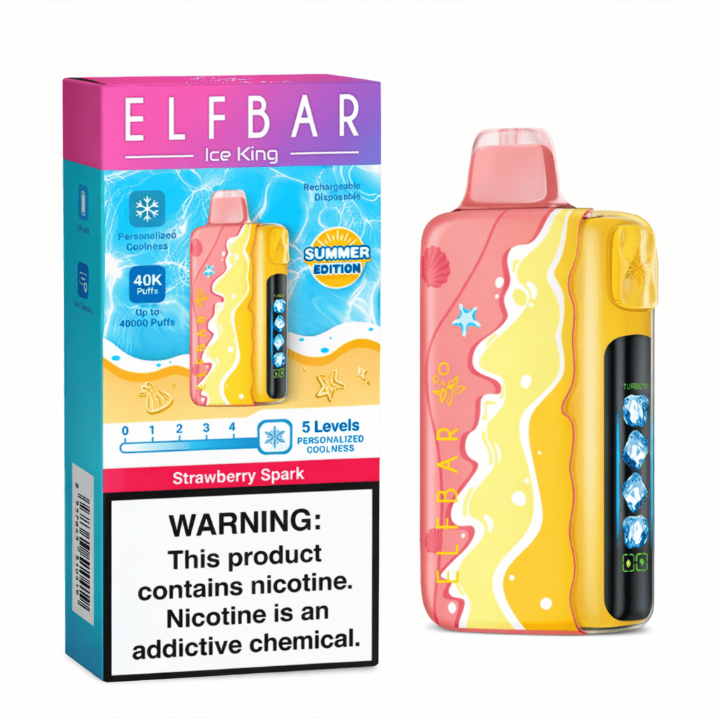 Pod descartable ElfBar Ice King 40000 Puffs Summer Edition Strawberry Spark - Tienda Vapor