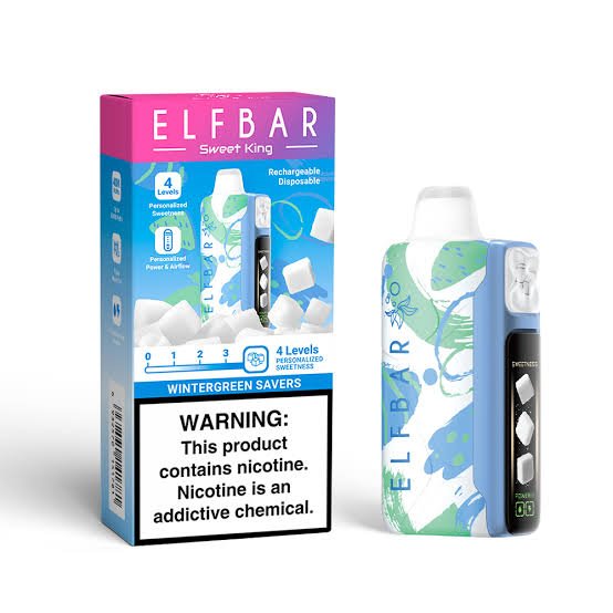 Pod descartable ElfBar Sweet King 40000 Puffs Wintergreen Savers - Tienda Vapor