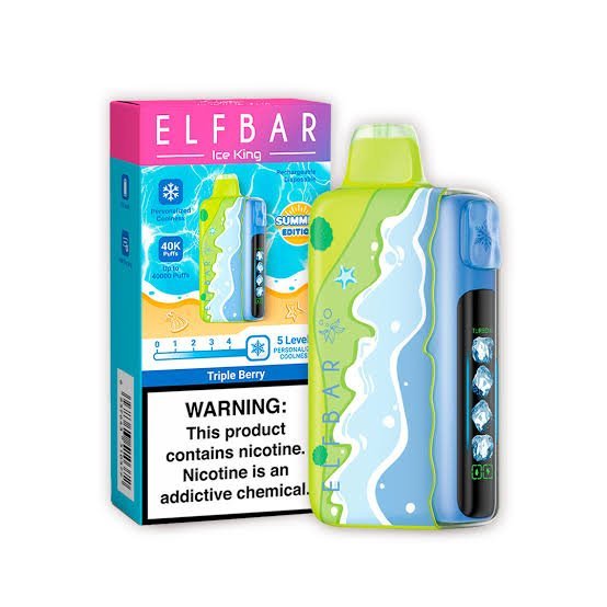 Pod descartable ElfBar Ice King 40000 Puffs Summer Edition Triple Berry - Tienda Vapor