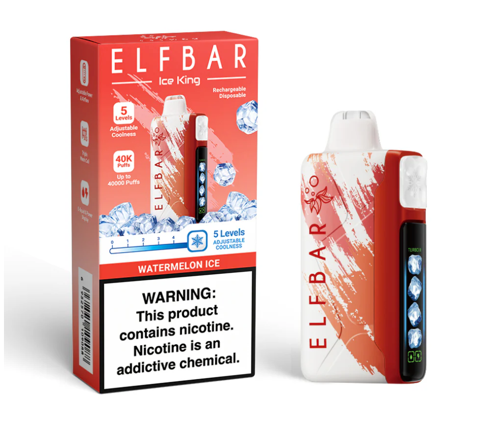 Pod descartable ElfBar Ice King 40000 Puffs Watermelon Ice - Tienda Vapor