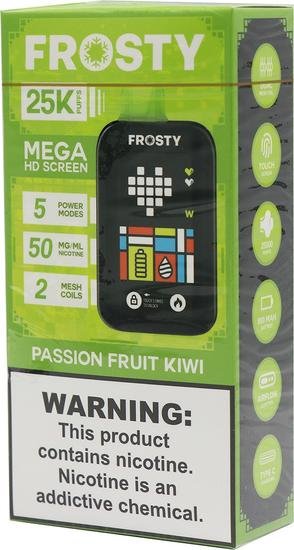 Pod descartable Frosty 25000 puffs Passion Fruit Kiwi - Tienda Vapor