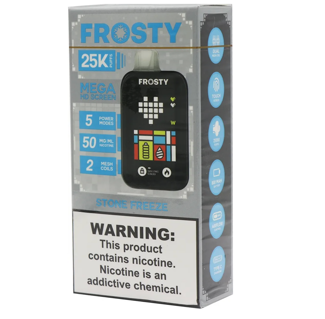 Pod descartable Frosty 25000 puffs Stone Freeze - Tienda Vapor