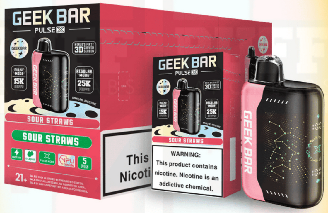 Pod descartable GeekBar 25000 Pulse X Sour Straws - Tienda Vapor