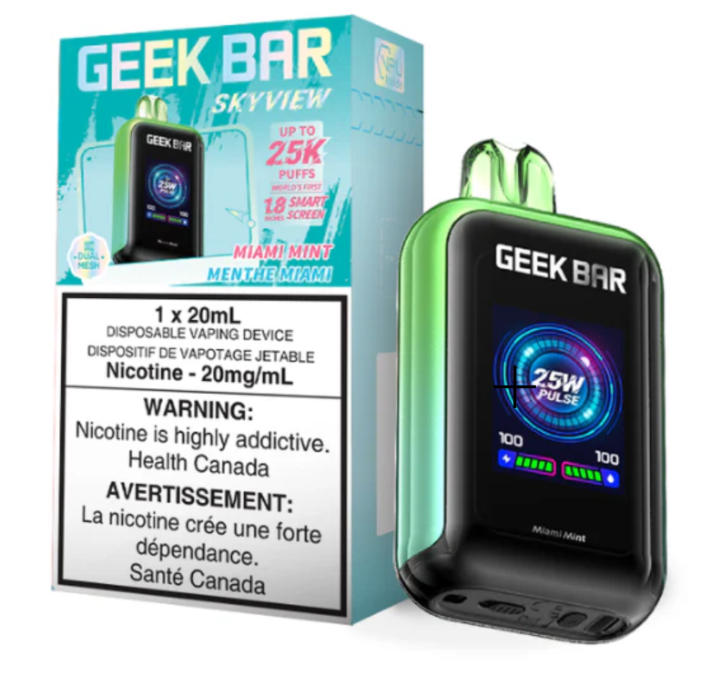 Pod descartable GeekBar 25000 SkyView Miami Mint - Tienda Vapor
