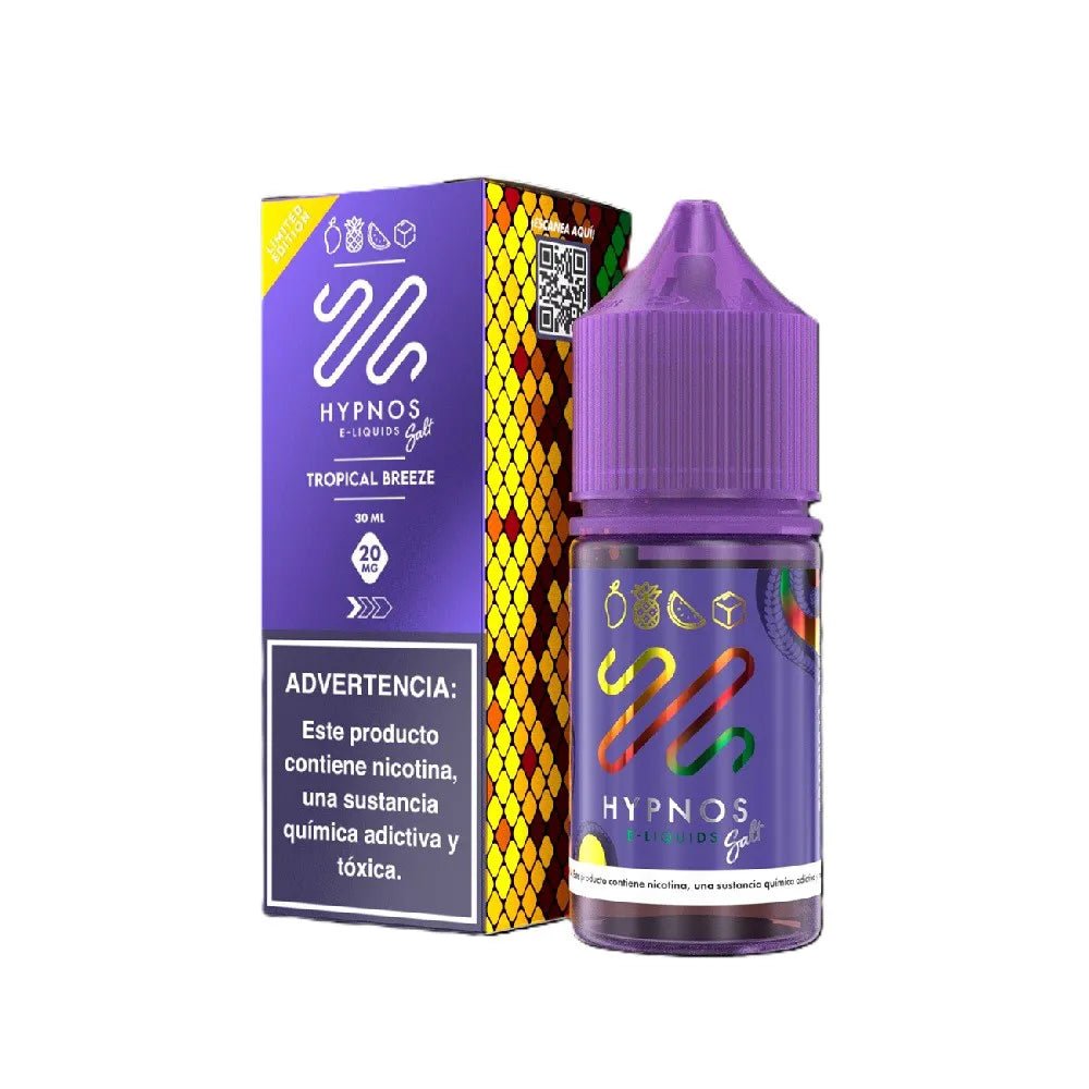 Líquido Hypnos Salt Nic Tropical Breeze 30ml - Tienda Vapor