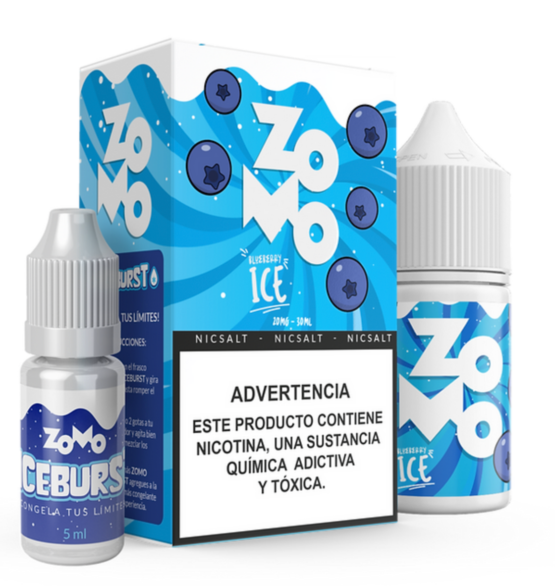 Líquido Zomo Salt IceBurst Blueberry Ice 30ml - Tienda Vapor