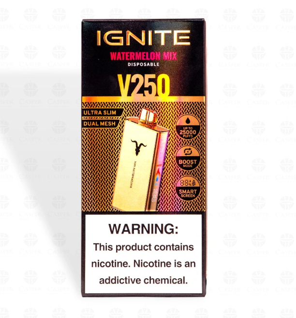 Pod descartable Ignite V250 GOLD Watermelon Mix 25000 puffs - Tienda Vapor