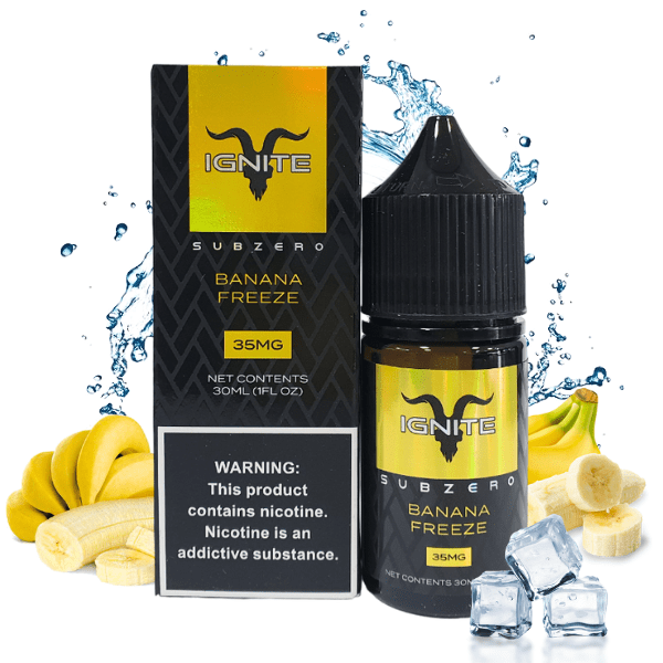 Liquido Ignite Salt Nic Banana Freeze - Tienda Vapor