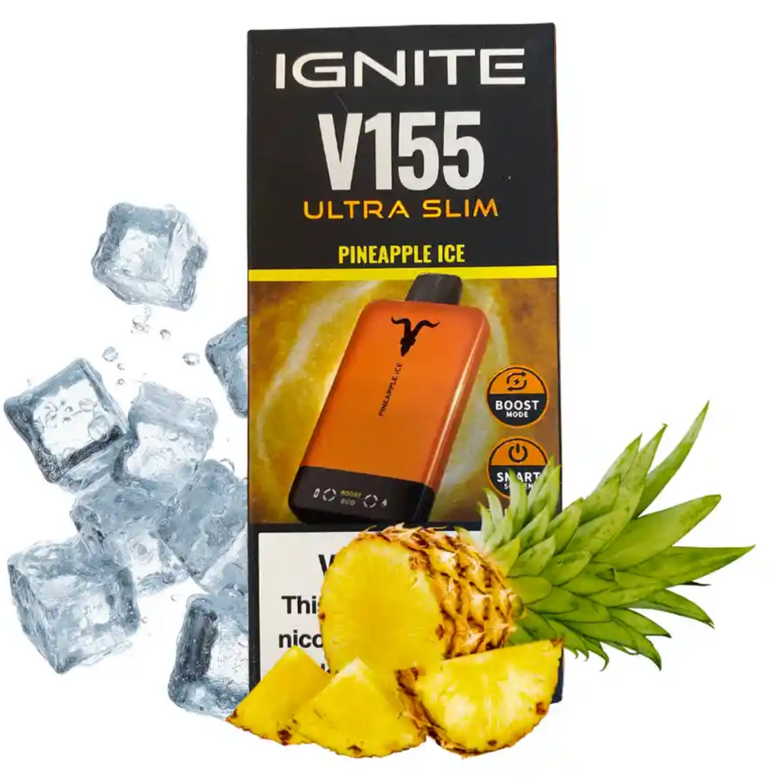 Pod descartable Ignite V155 Ultra Slim 15500 Puffs Pineapple Ice