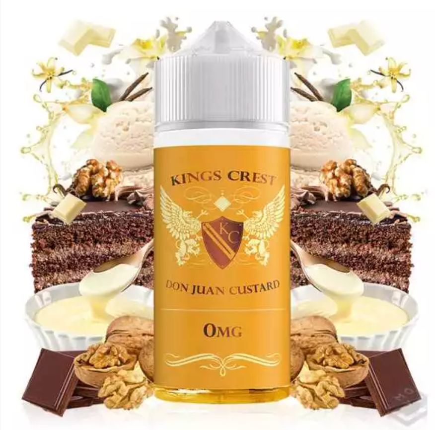Líquido King's Crest Don Juan Custard 120ml - Tienda Vapor
