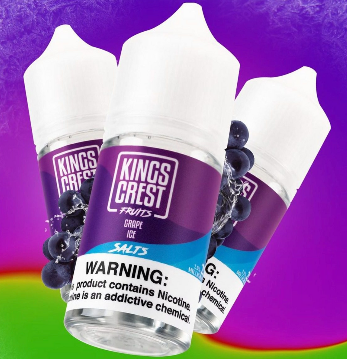 Líquido King's Crest Fruits Grape Ice Salt Nic 30 ml - Tienda Vapor