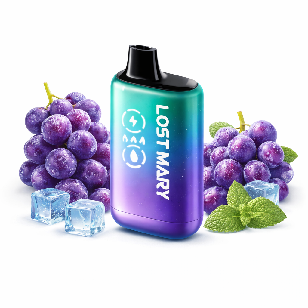 Pod descartable Lost Mary Dura 35K Grape Ice - Tienda Vapor