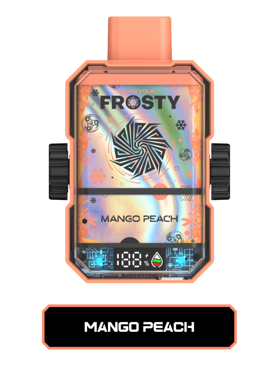 Pod descartable Frosty Spin 12000 puffs Mango Peach - Tienda Vapor