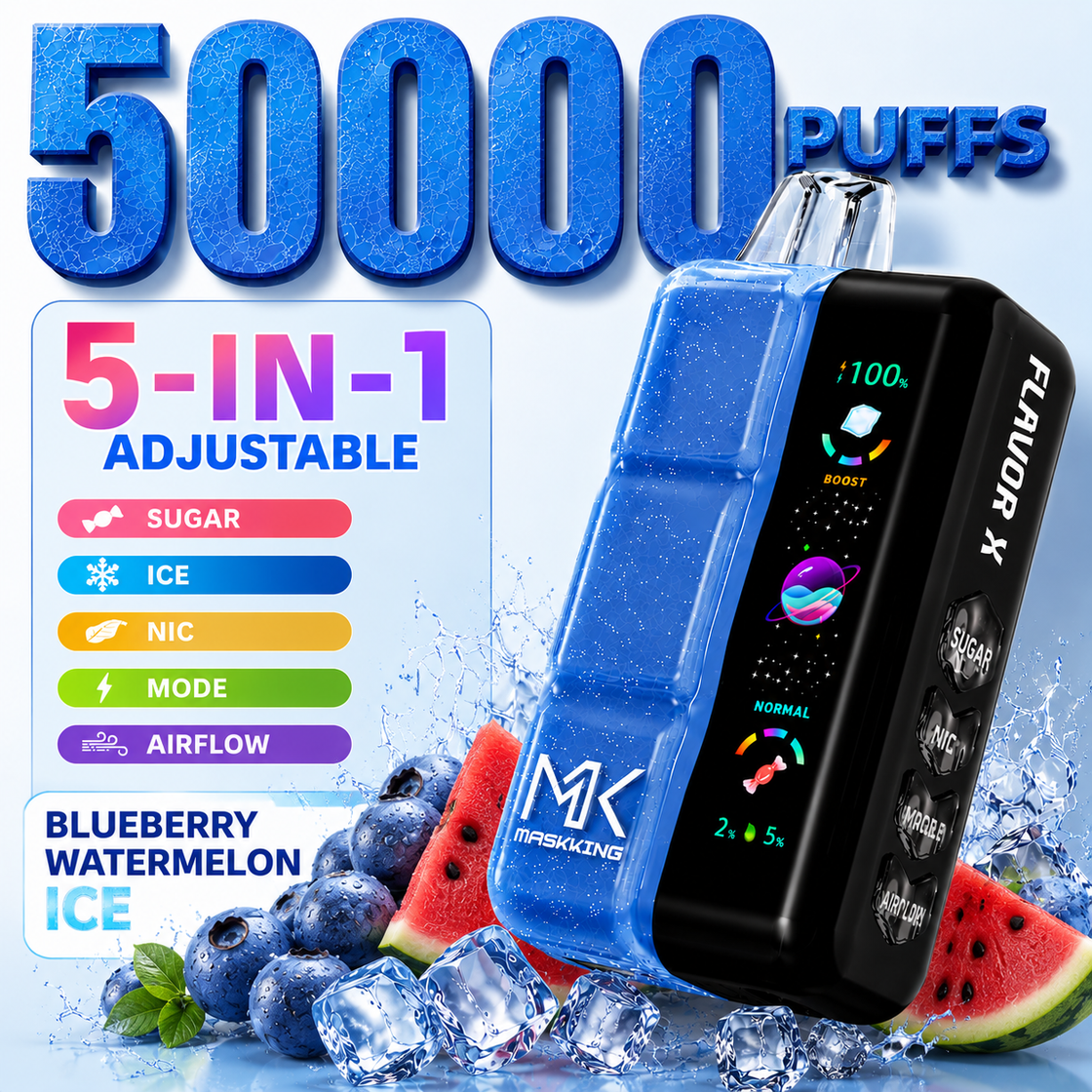 Pod descartable Maskking Flavor X 50000 Puffs Blueberry Watermelon Ice - Tienda Vapor