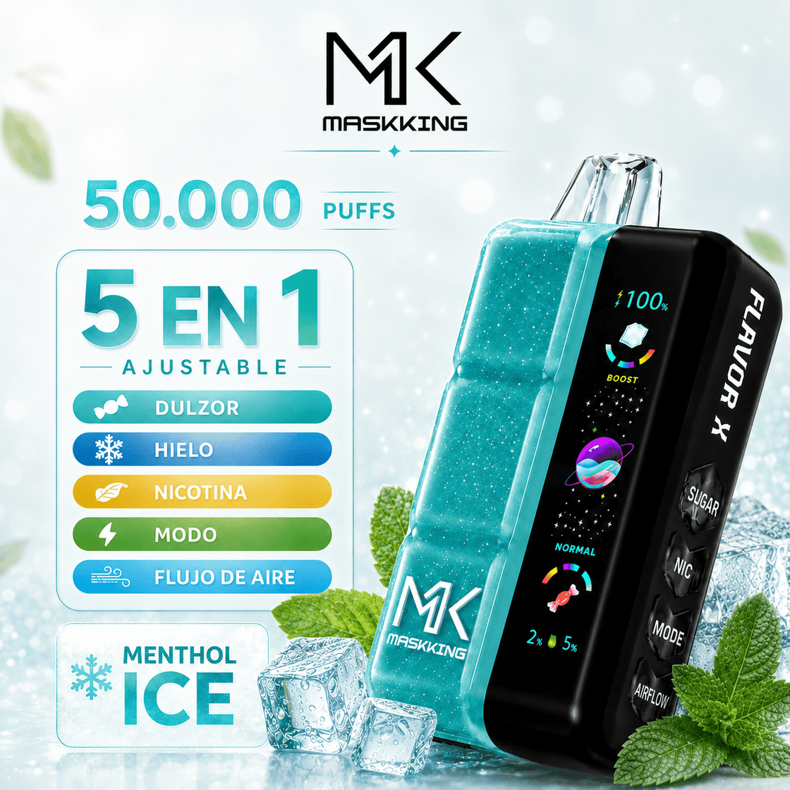 Pod descartable Maskking Flavor X 50000 Puffs Menthol - Tienda Vapor