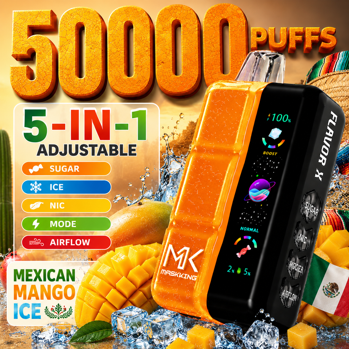 Pod descartable Maskking Flavor X 50000 Puffs Mexican Mango Ice - Tienda Vapor