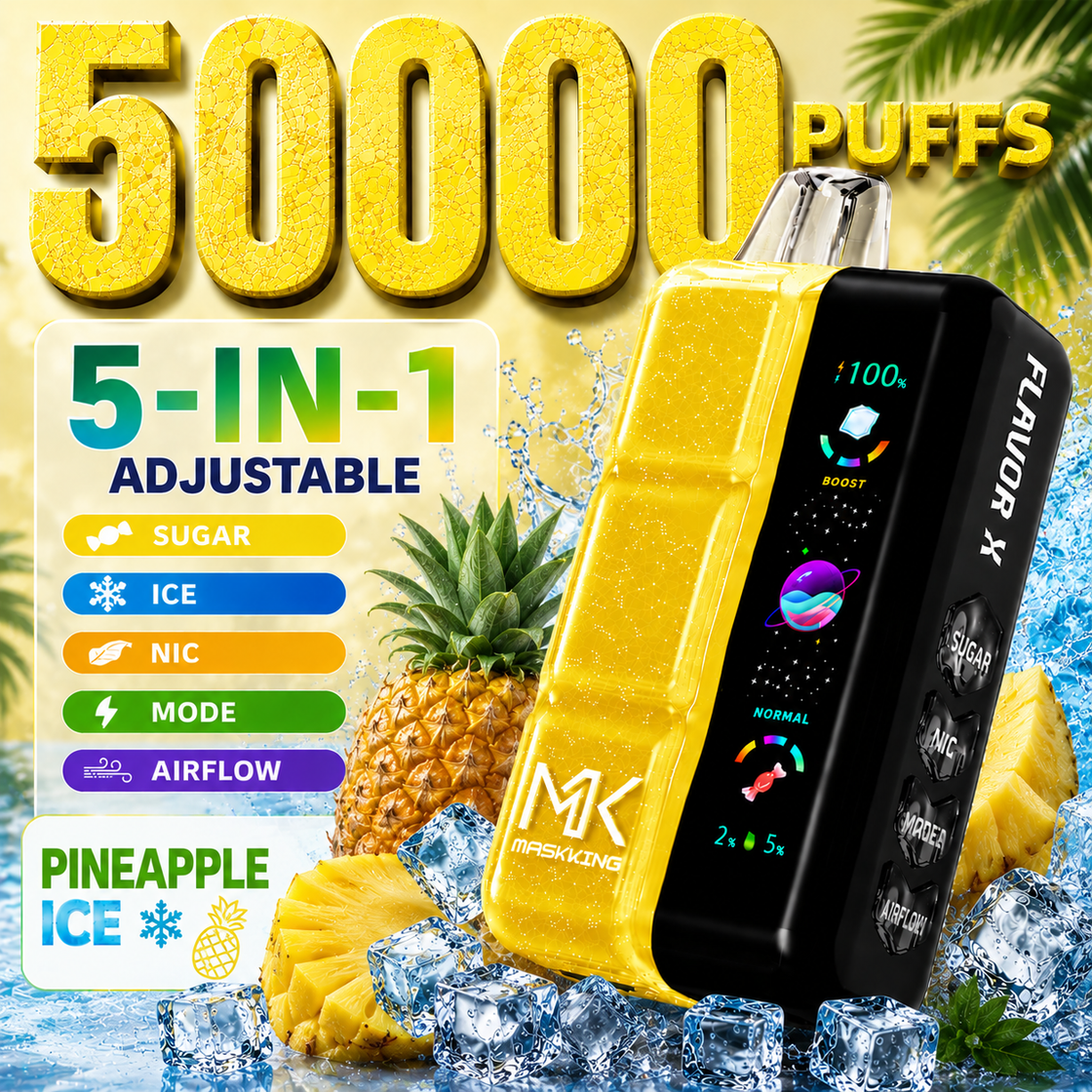 Pod descartable Maskking Flavor X 50000 Puffs Pineapple Ice - Tienda Vapor