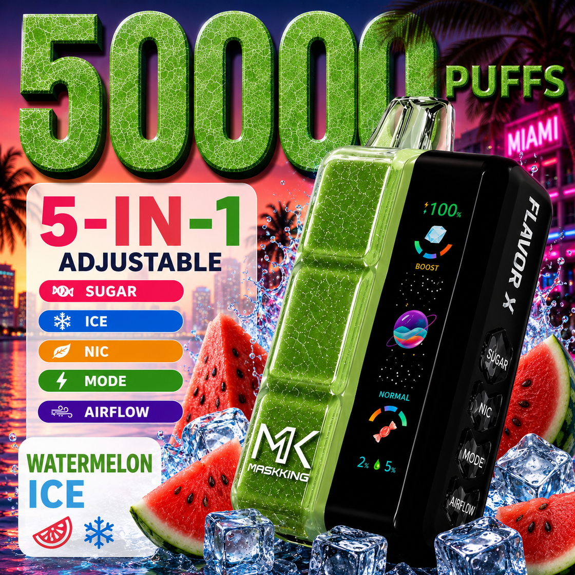 Pod descartable Maskking Flavor X 50000 Puffs Watermelon Ice - Tienda Vapor