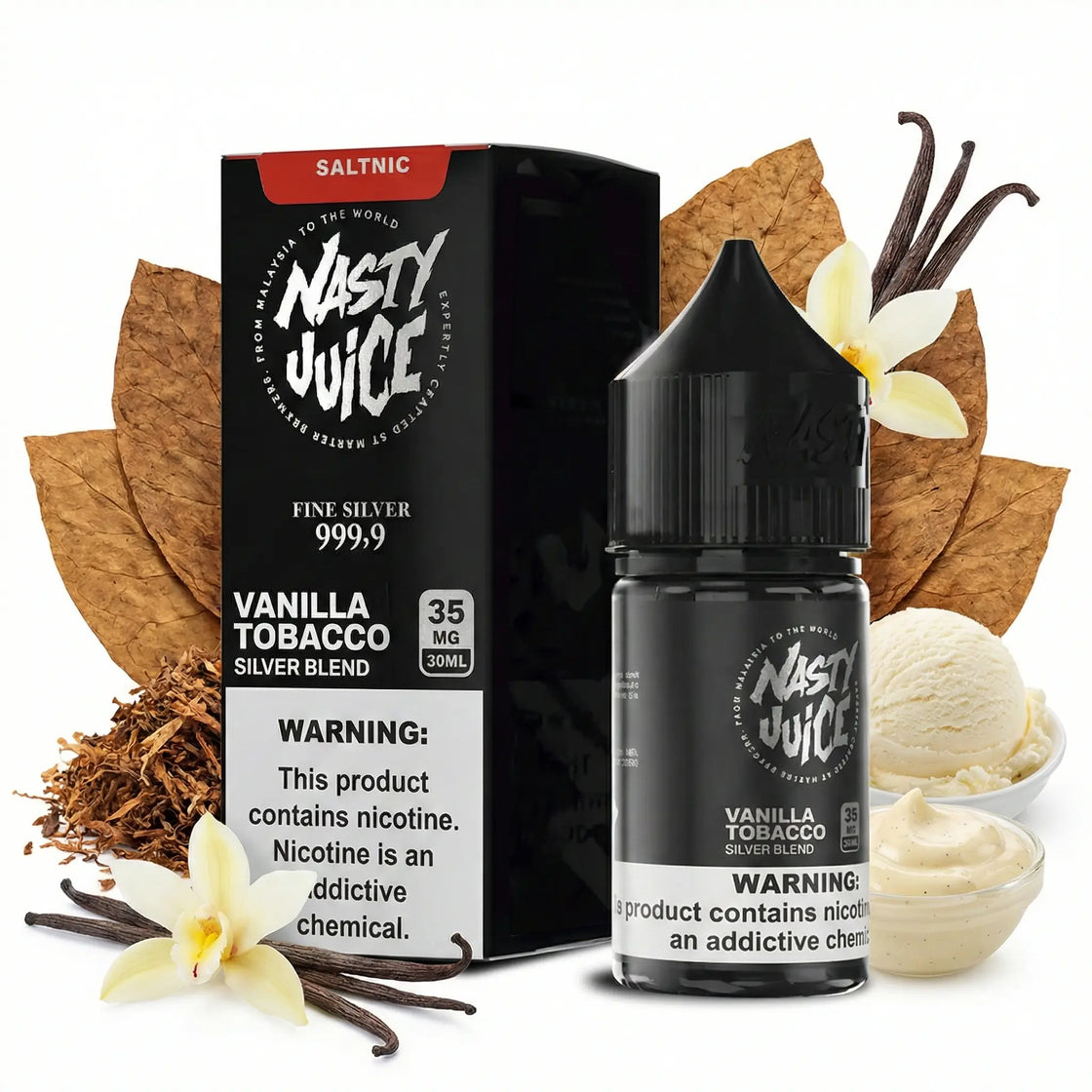 Liquido Nasty Salt Nic Tabaco Silver 30ml - Tienda Vapor