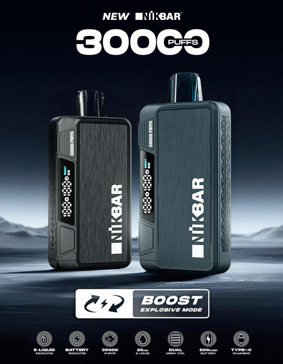 Pod descartable Nikbar 30000 Puffs