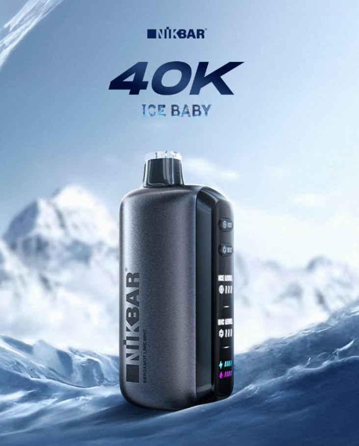 Pod descartable Nikbar Ice Baby 40000 Puffs