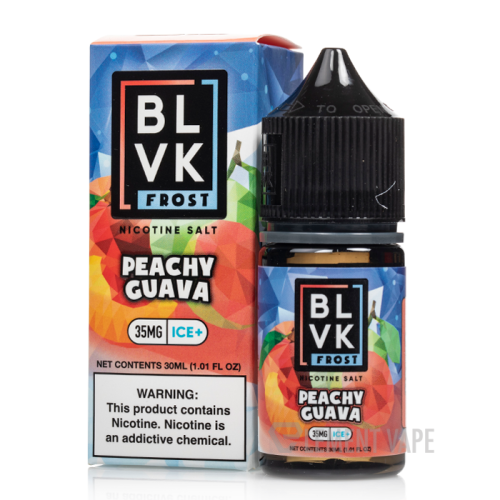 Líquido BLVK Salt Nic Frost Peachy Guava Ice 30ml - Tienda Vapor