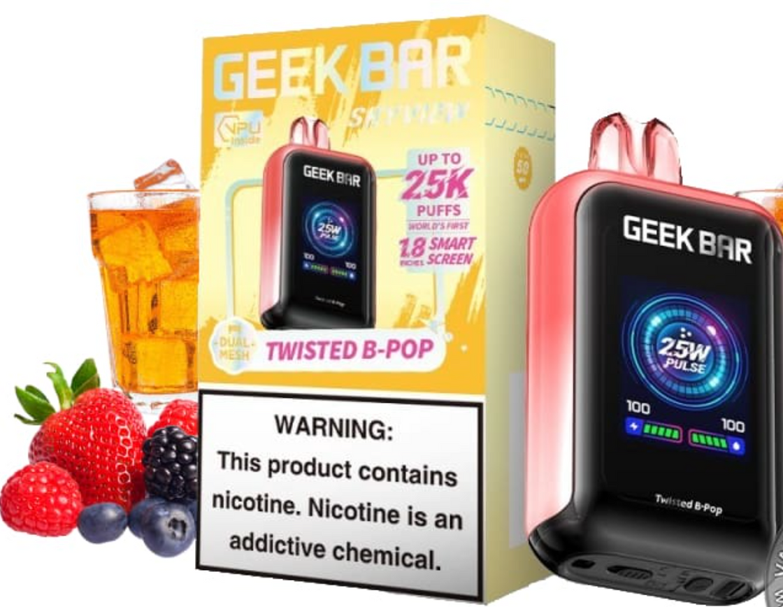 Pod descartable GeekBar 25000 SkyView Twisted B-Pop - Tienda Vapor